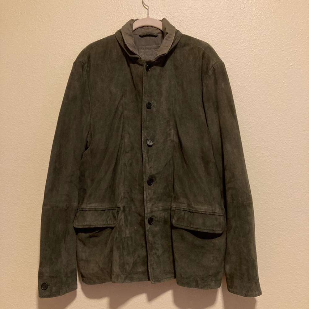 Green Suede All Saints “Survey” jacket